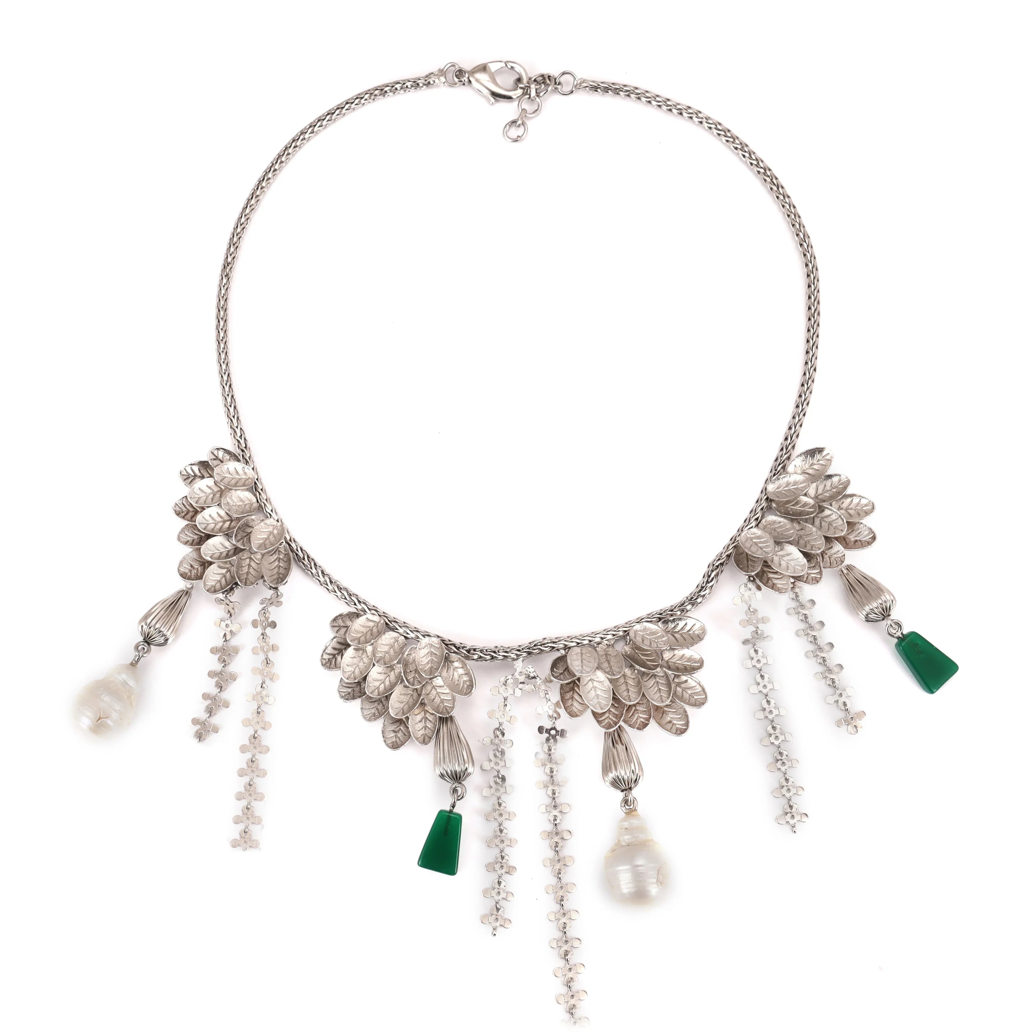 Forest Flower Silver Necklace