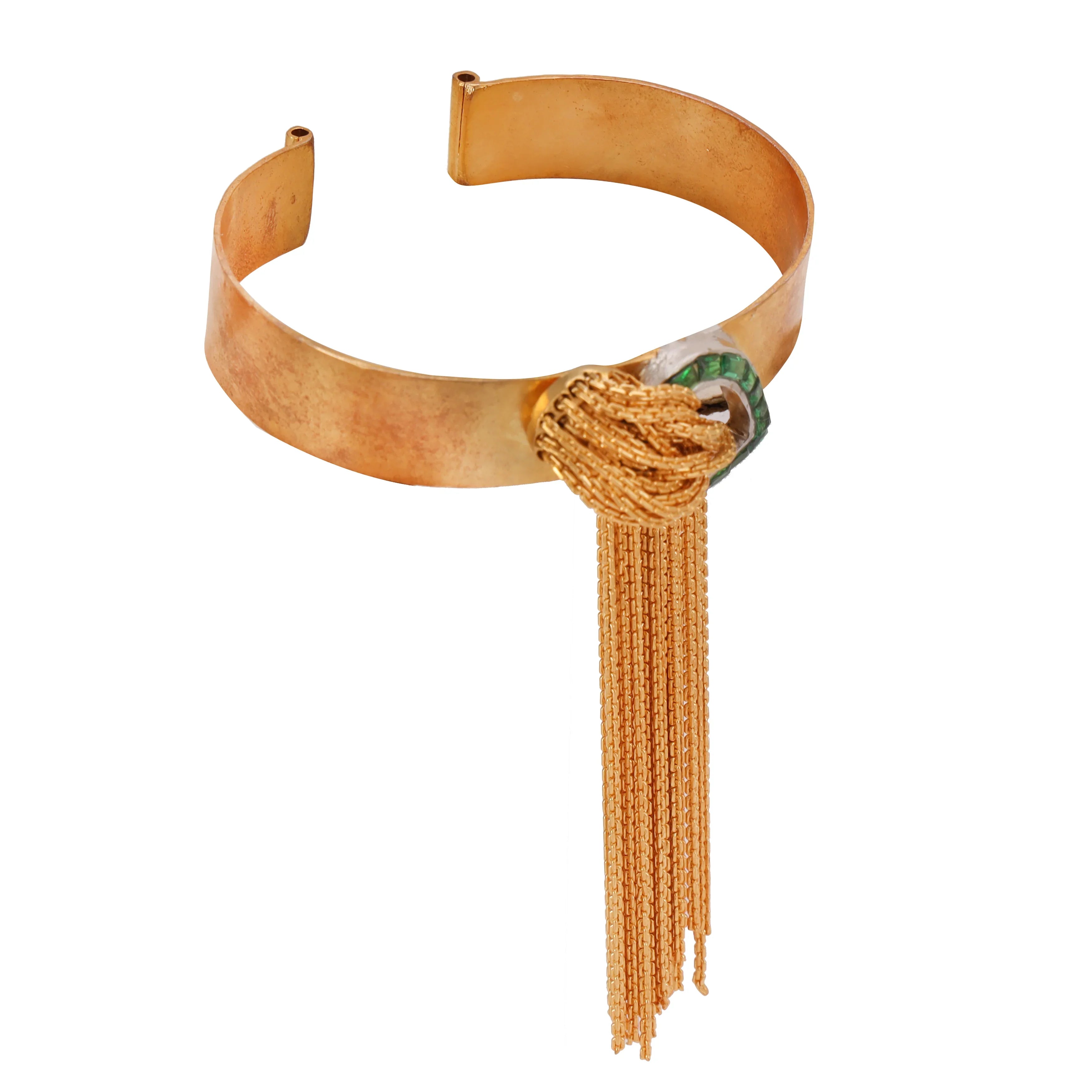 Golden Cascade Green Bracelet