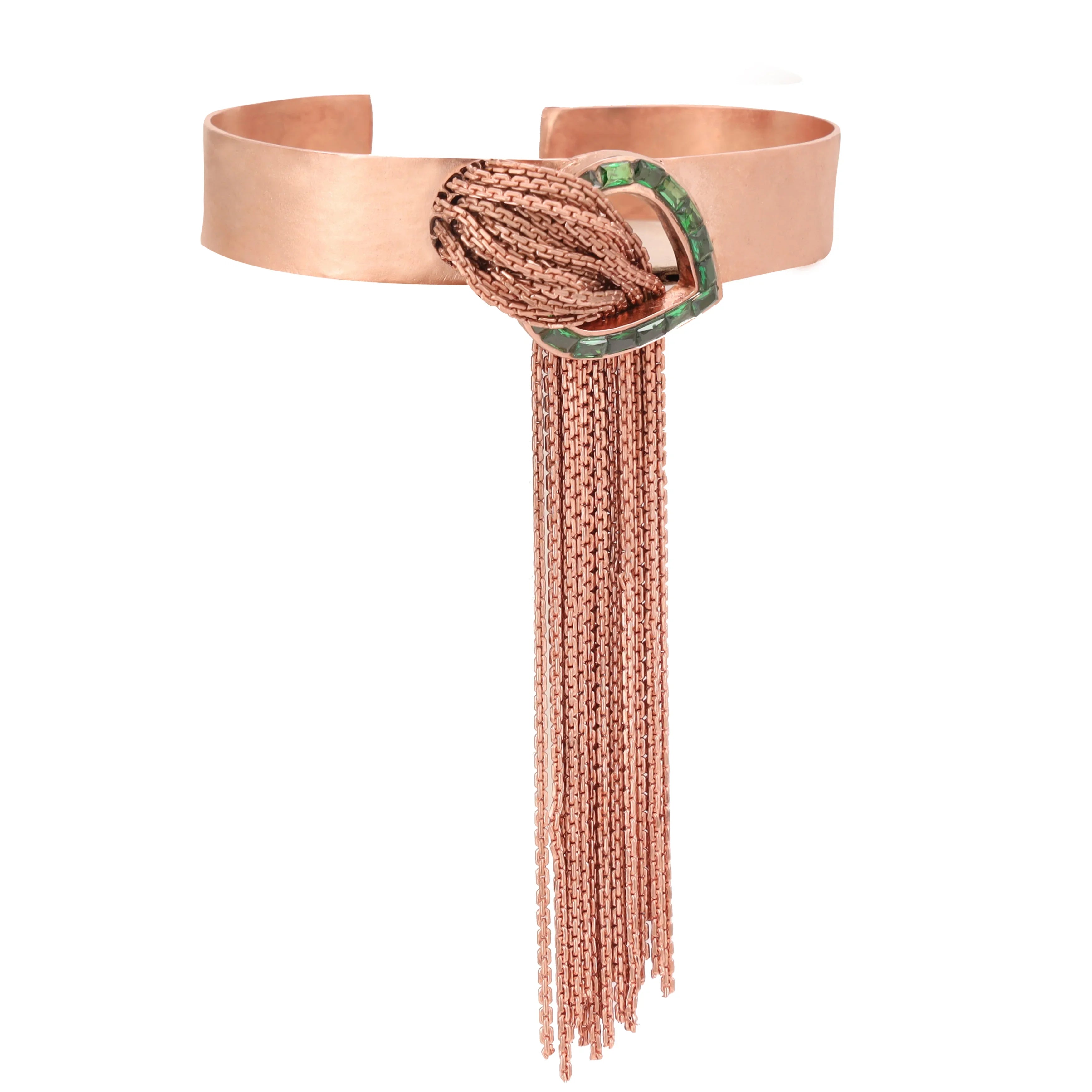 Rosegold Cascade Green Bracelet