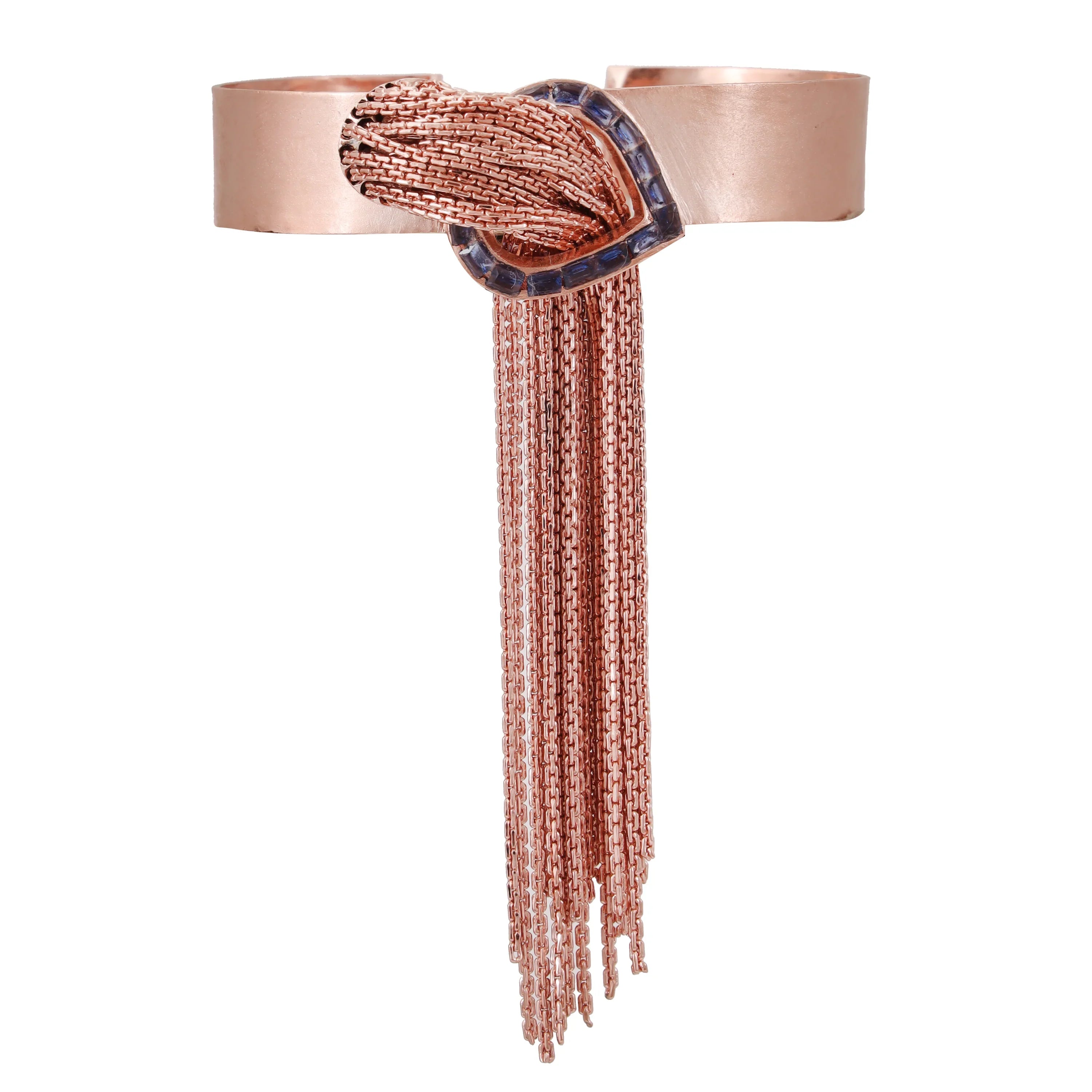 Rosegold Cascade Bracelet Blue