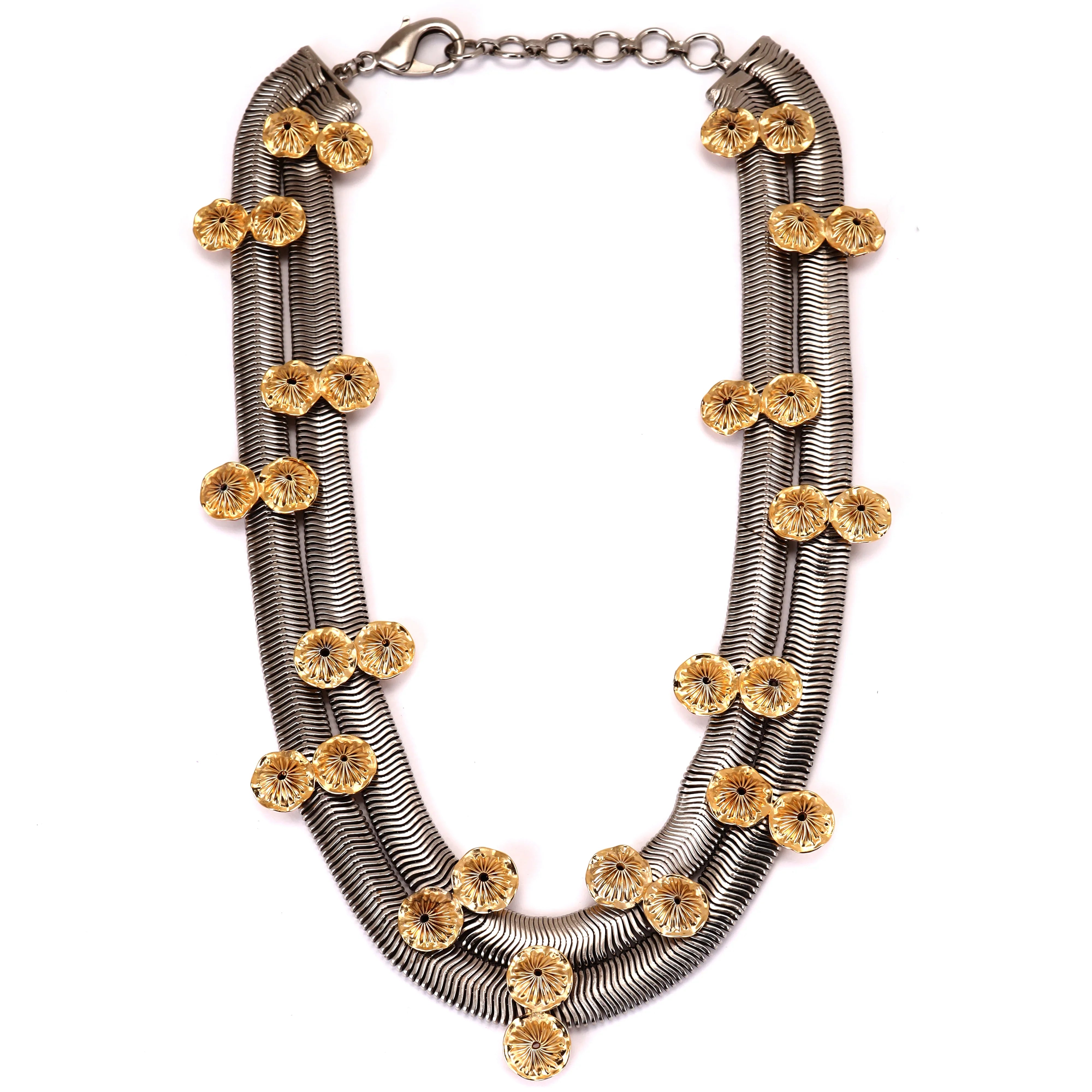 TROPIC AFFAIR BLACK AND GOLD NECKLACE