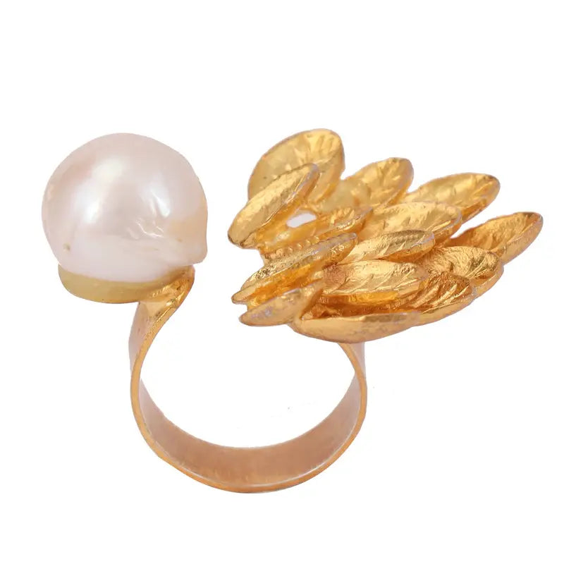Baroque Beauty Gold Plated Ring