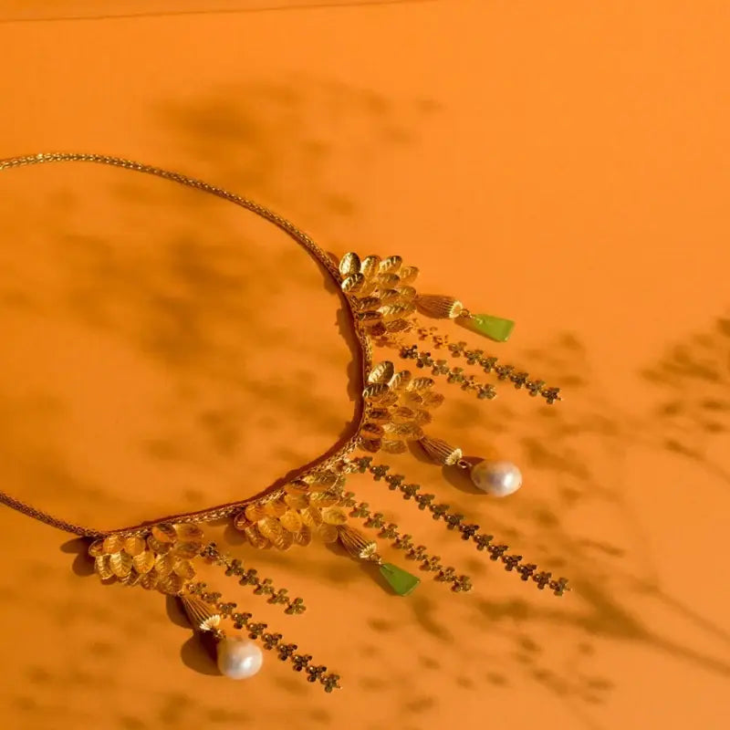 Forest Flower Gold Neckpiece