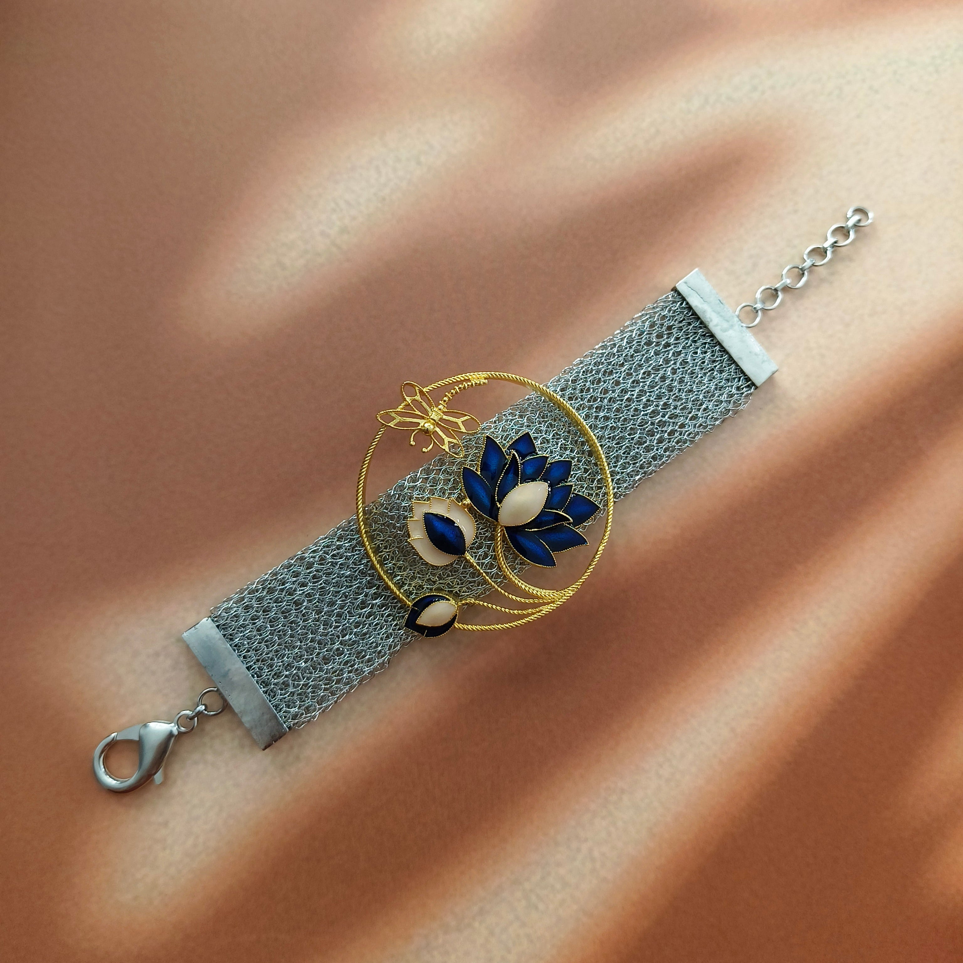 Beau's Mesh Handcrafted Silver Bracelet
