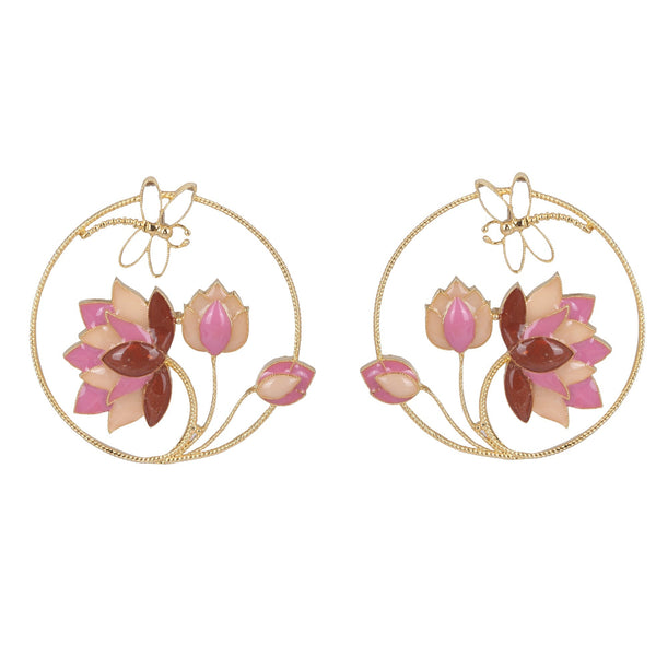 Ethereal Blume Enameled Earrings