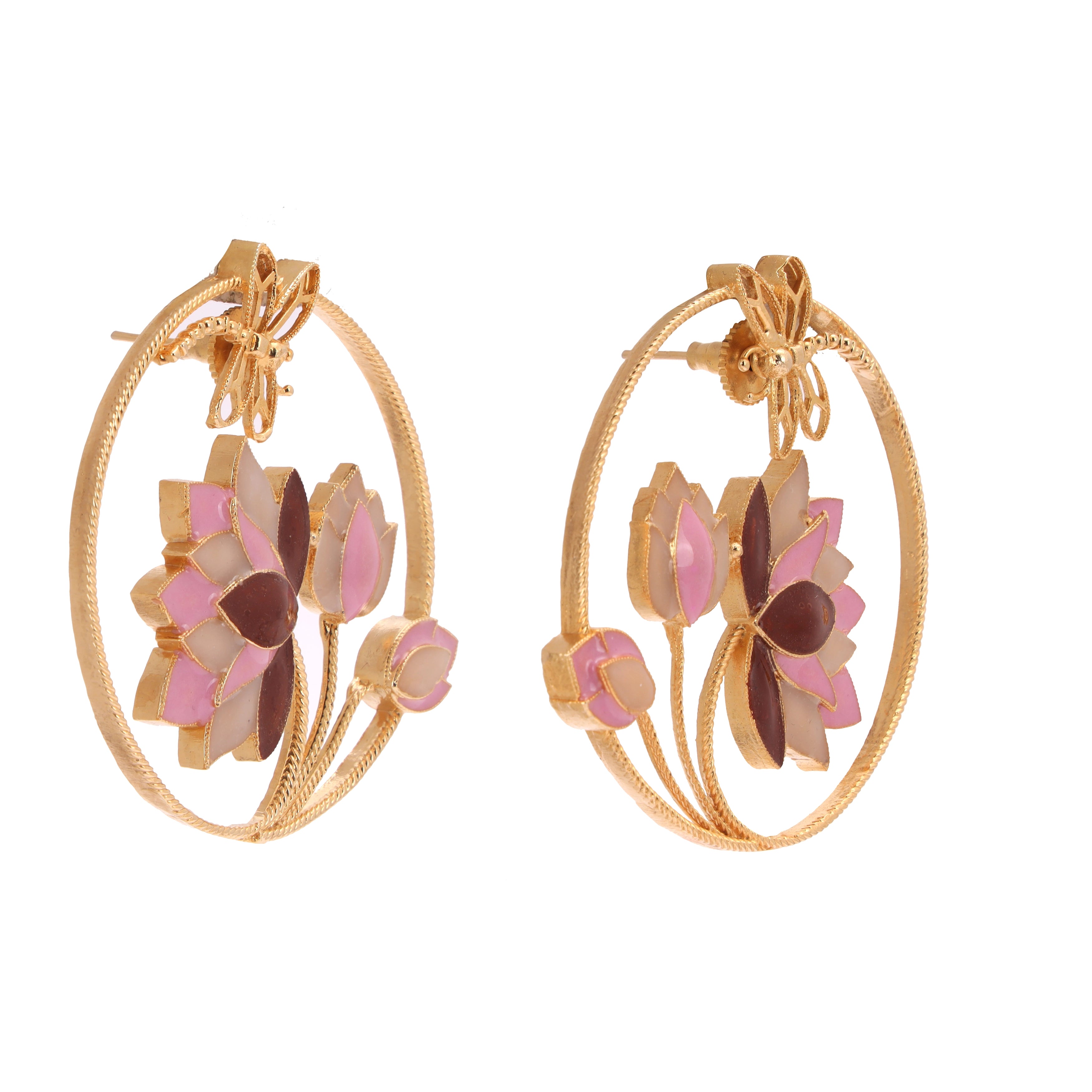 Ethereal Blume Enameled Earrings