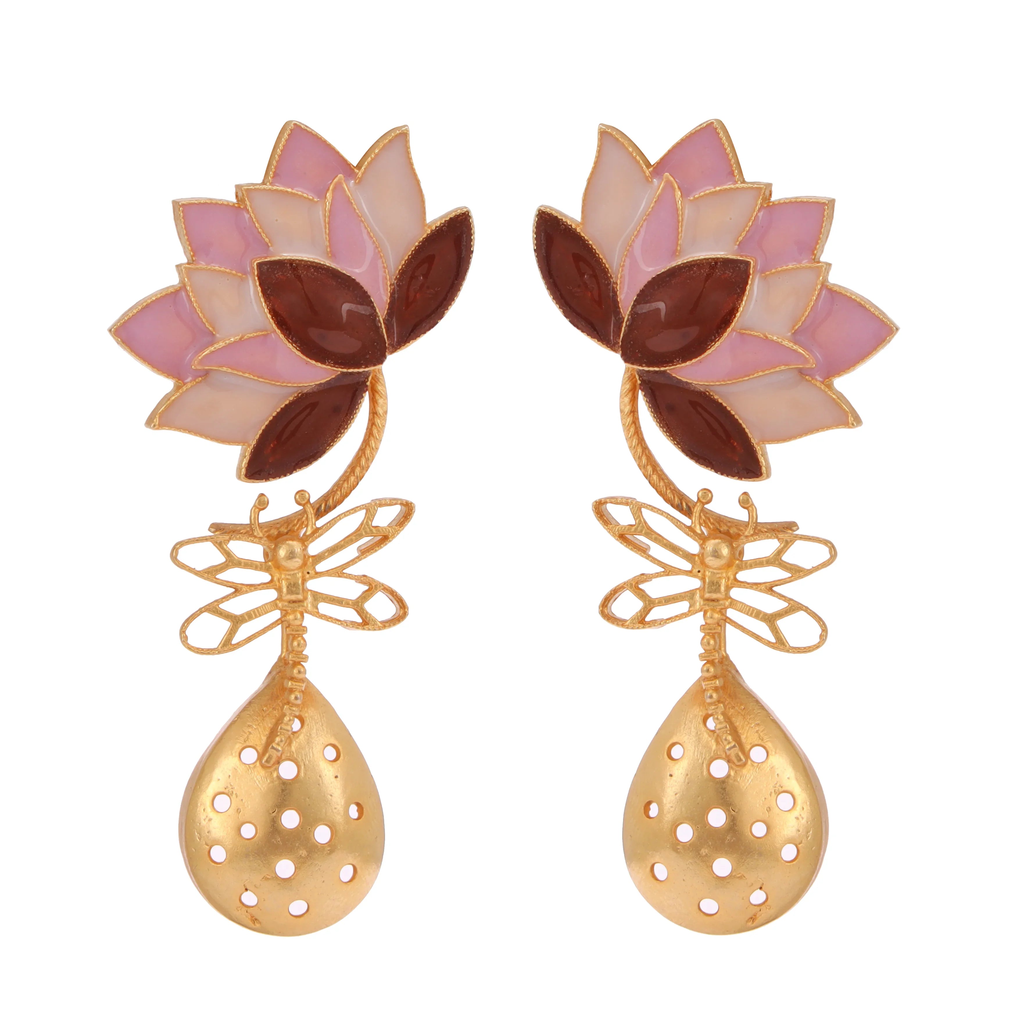 Statera Blume Enameled Earrings