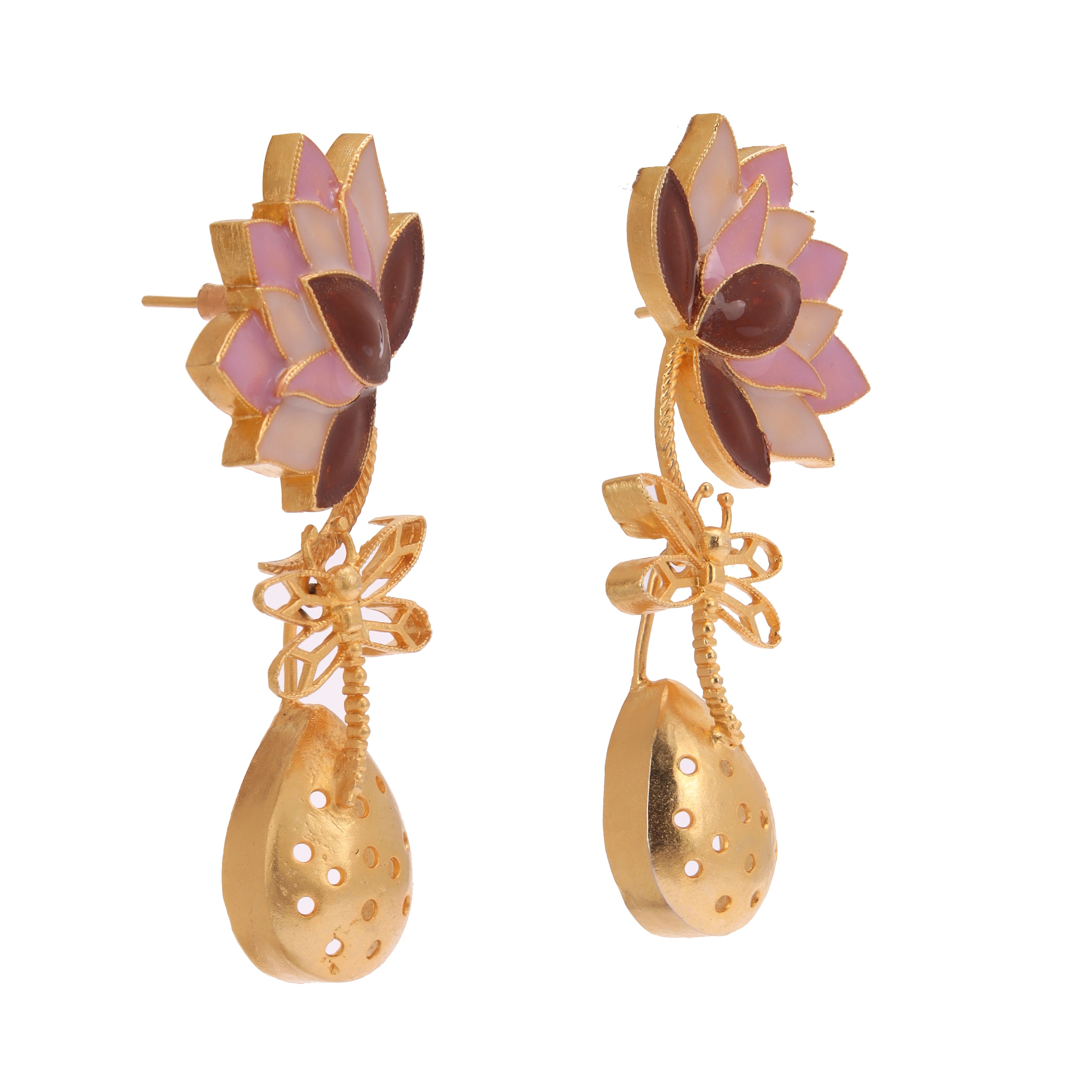 Statera Blume Enameled Earrings