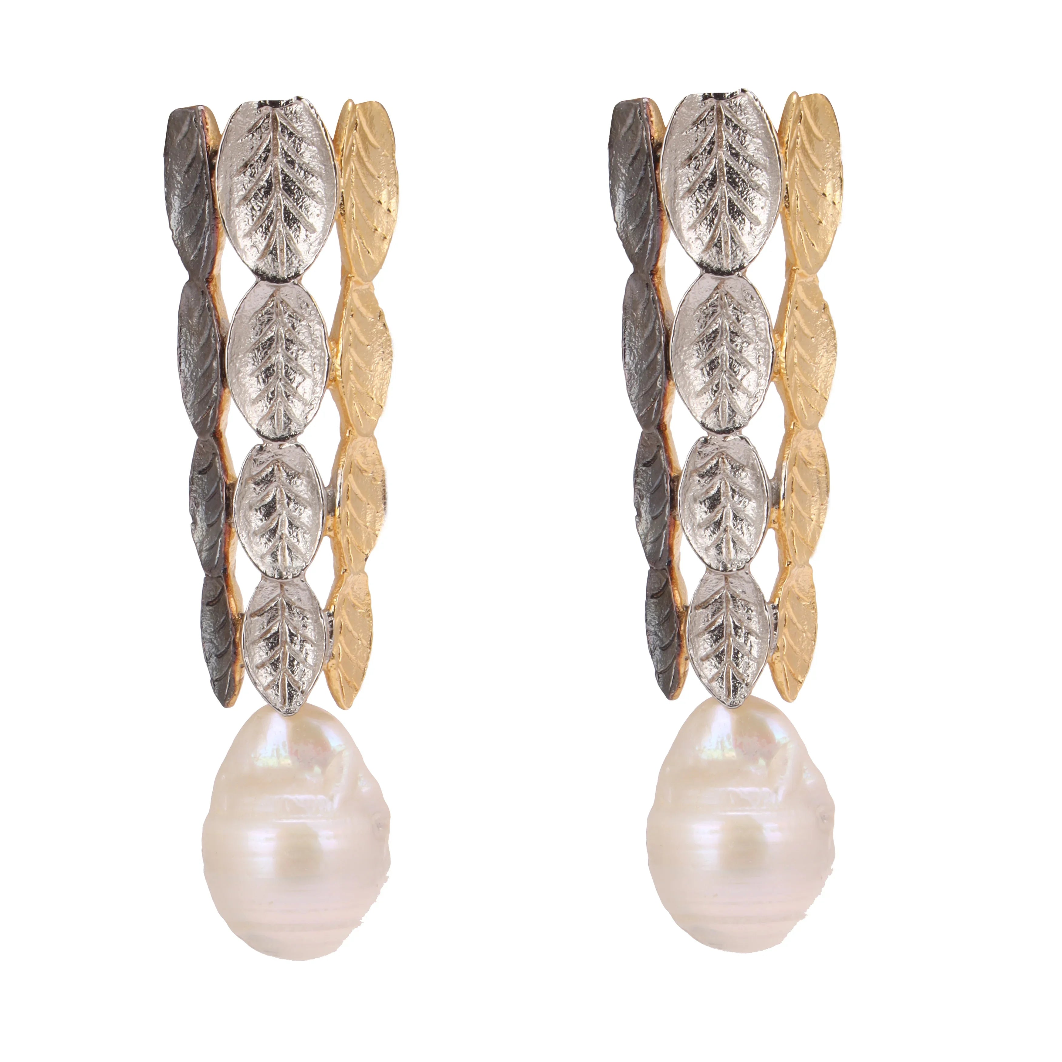 Dimensional Baroque Handmade Earrings