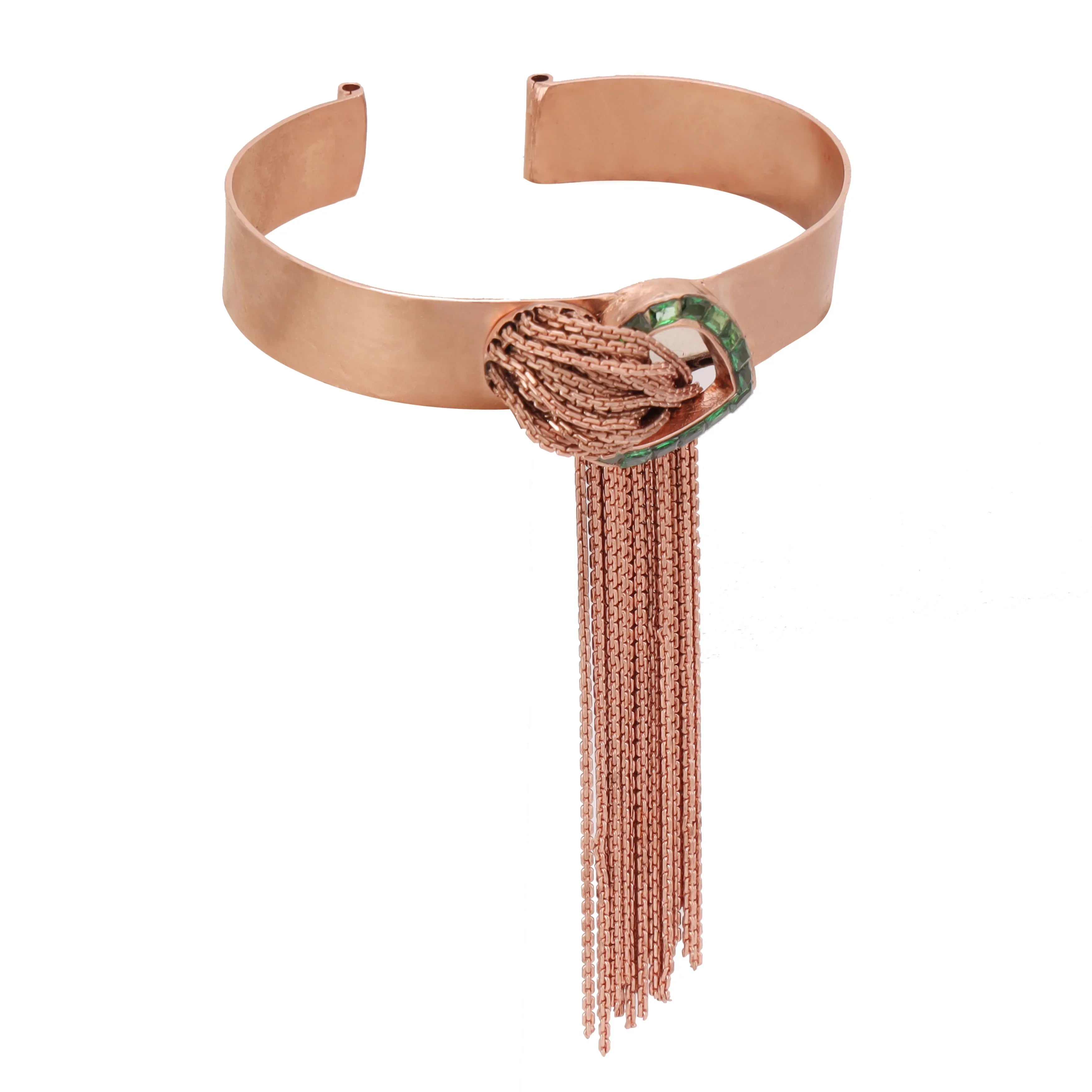 Rosegold Cascade Green Bracelet