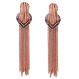 Rosegold Cascade Earrings(Blue)