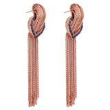 Rosegold Cascade Earrings(Blue)