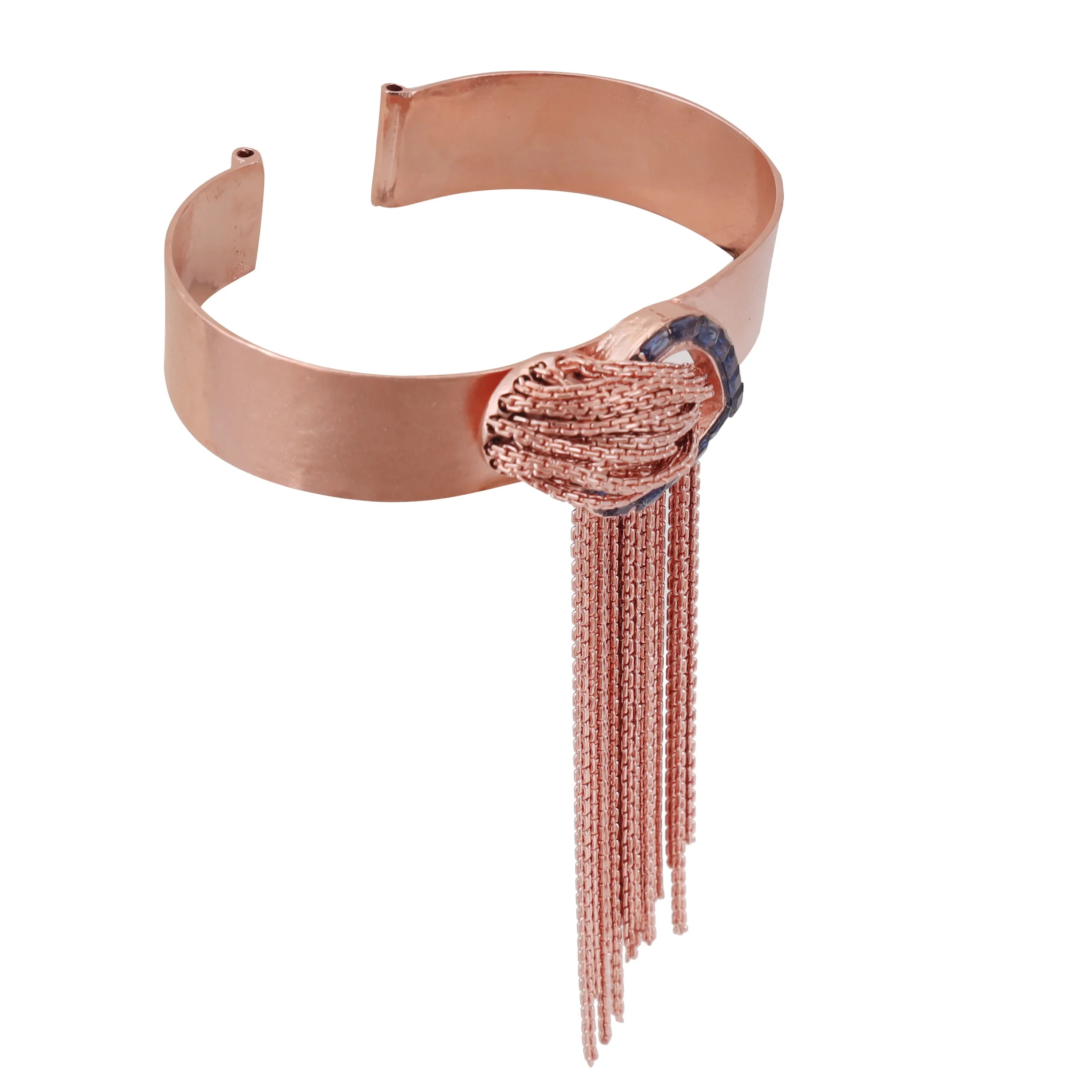 Rosegold Cascade Bracelet Blue