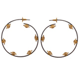 SERENITY BLACK AND GOLD HOOP EARRINGS