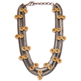 TROPIC AFFAIR BLACK AND GOLD NECKPIECE