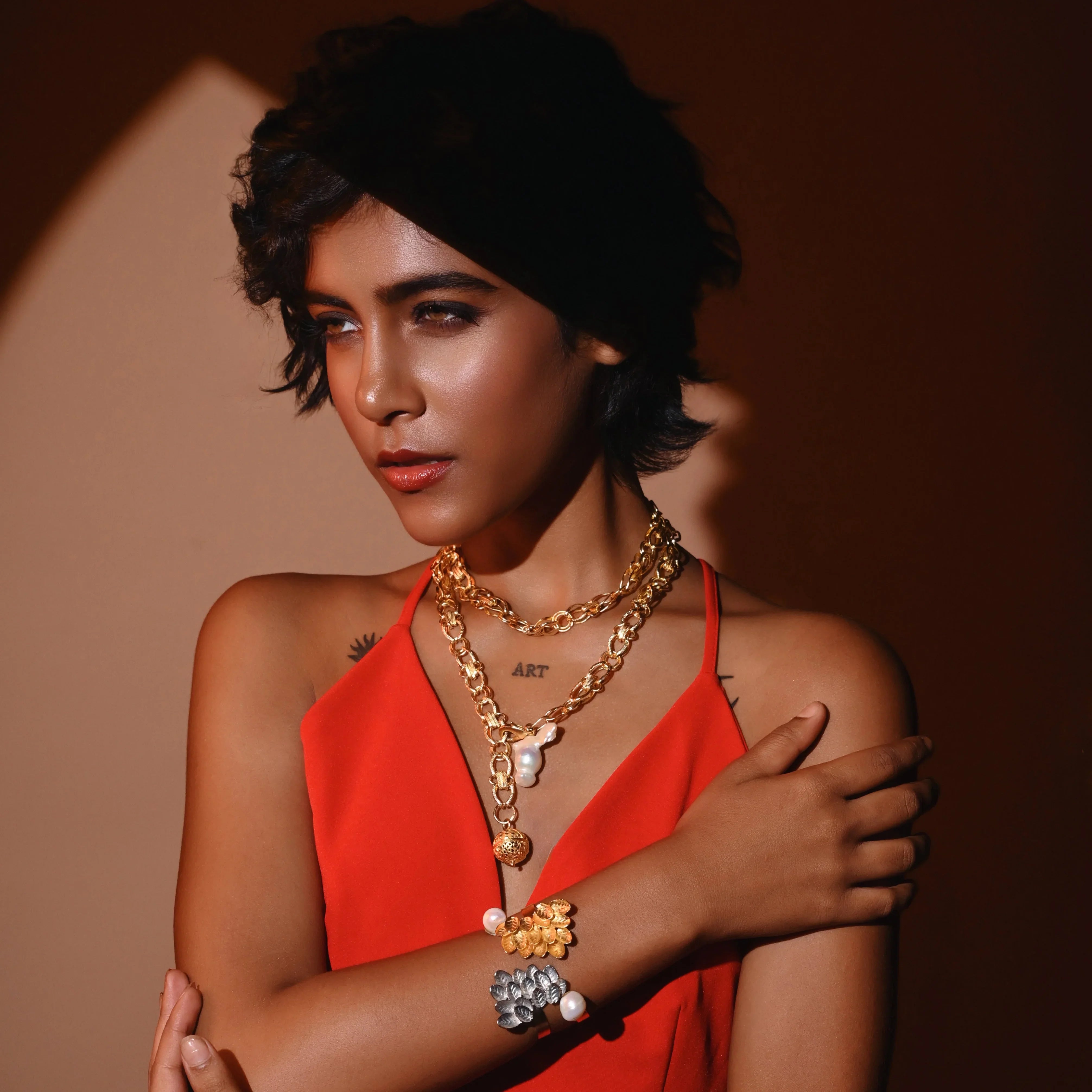 Baroque Duo Free Size Belt & Necklace