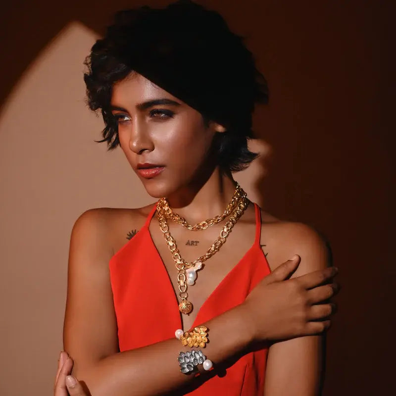 Baroque Duo Free Size Belt & Necklace