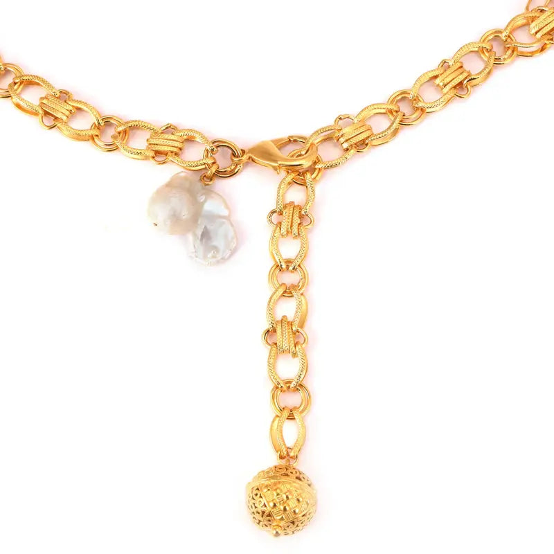 Baroque Duo Free Size Belt & Necklace