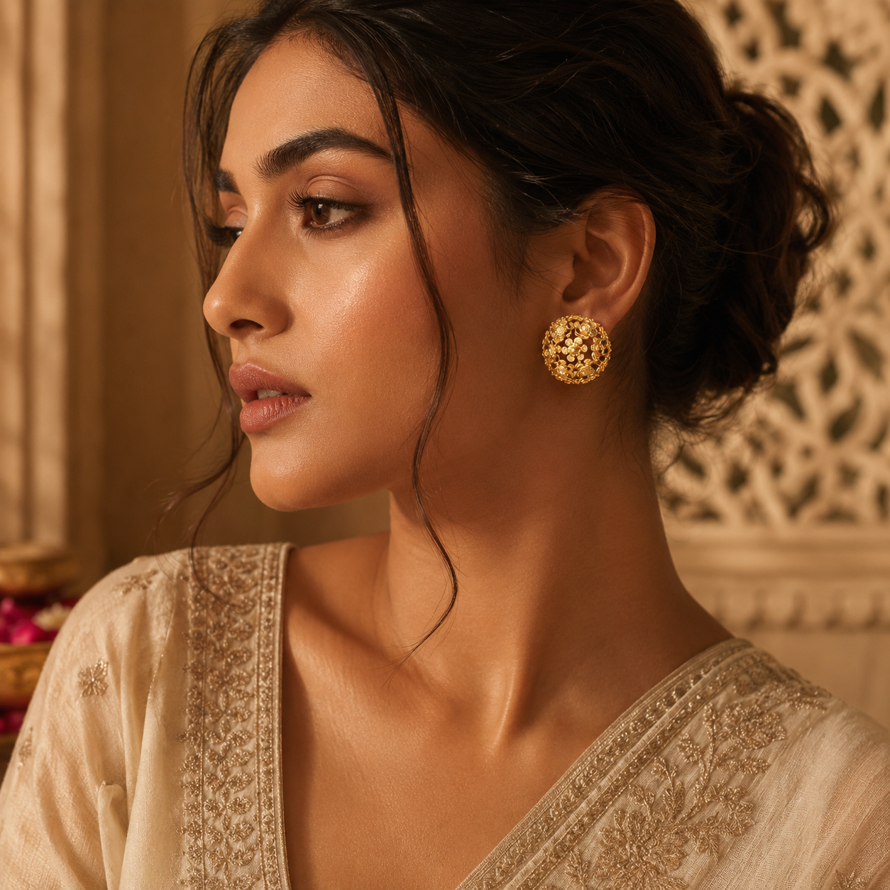 Gold Sitara Earrings