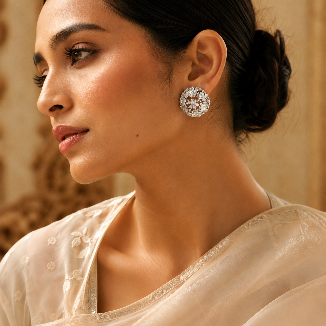 Silver Sitara Earrings