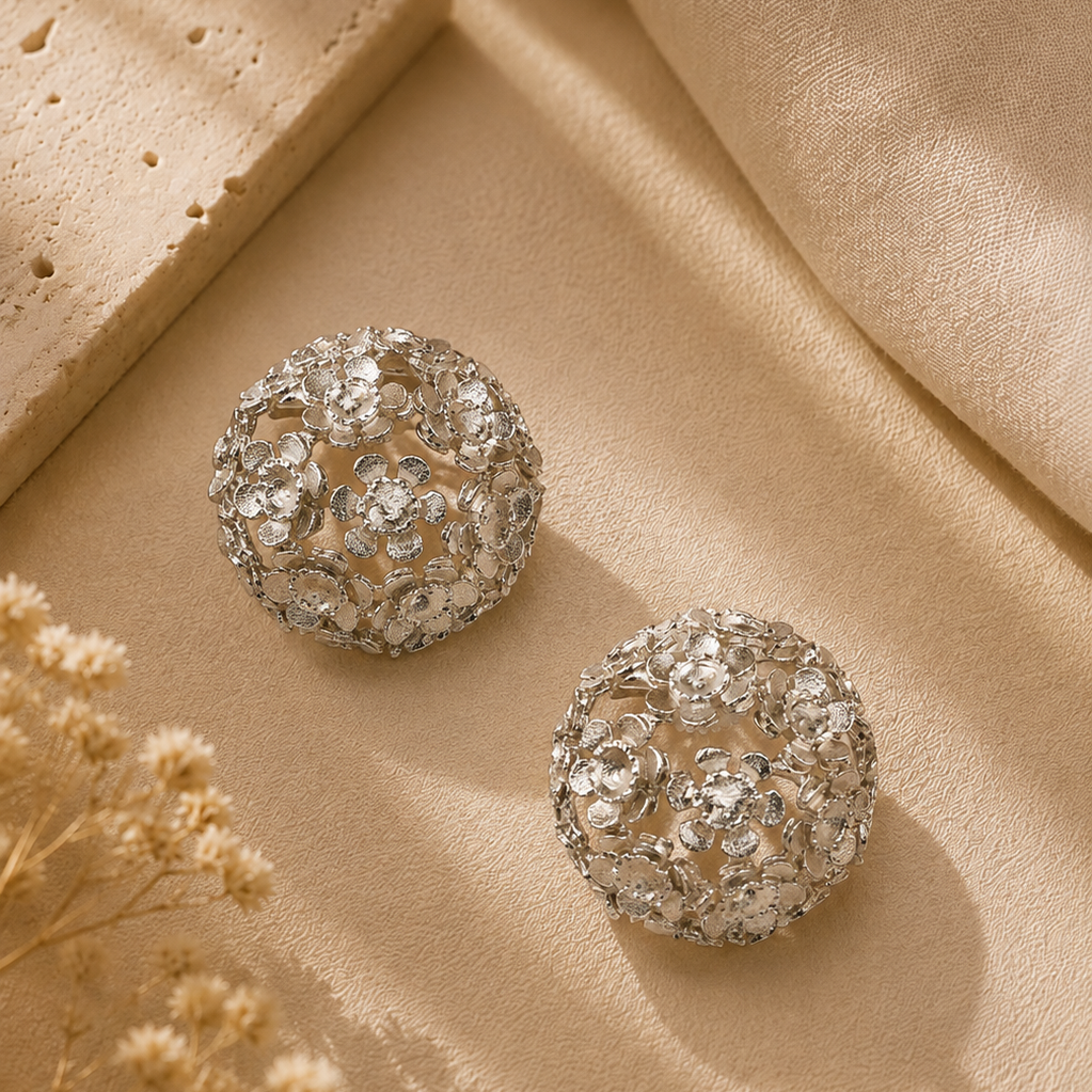 Silver Sitara Earrings