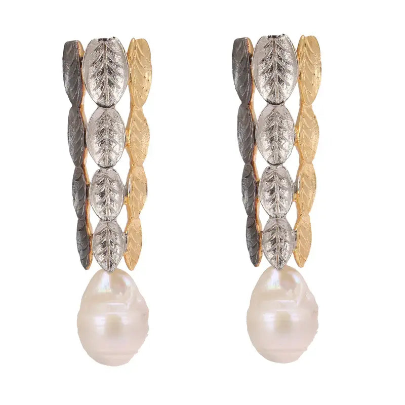 Dimensional Baroque Handmade Earrings