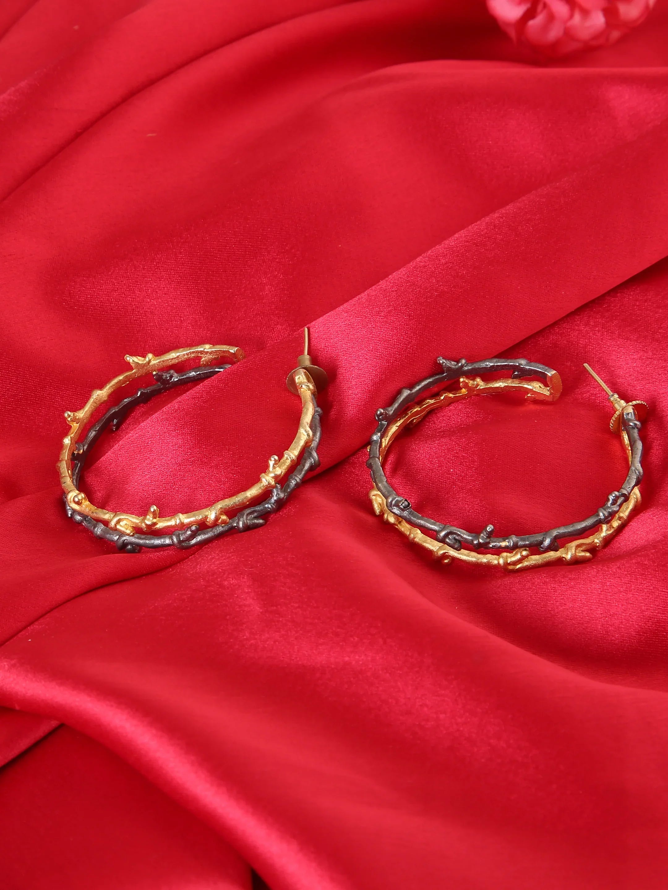 Adam And Eve Gold Earrings