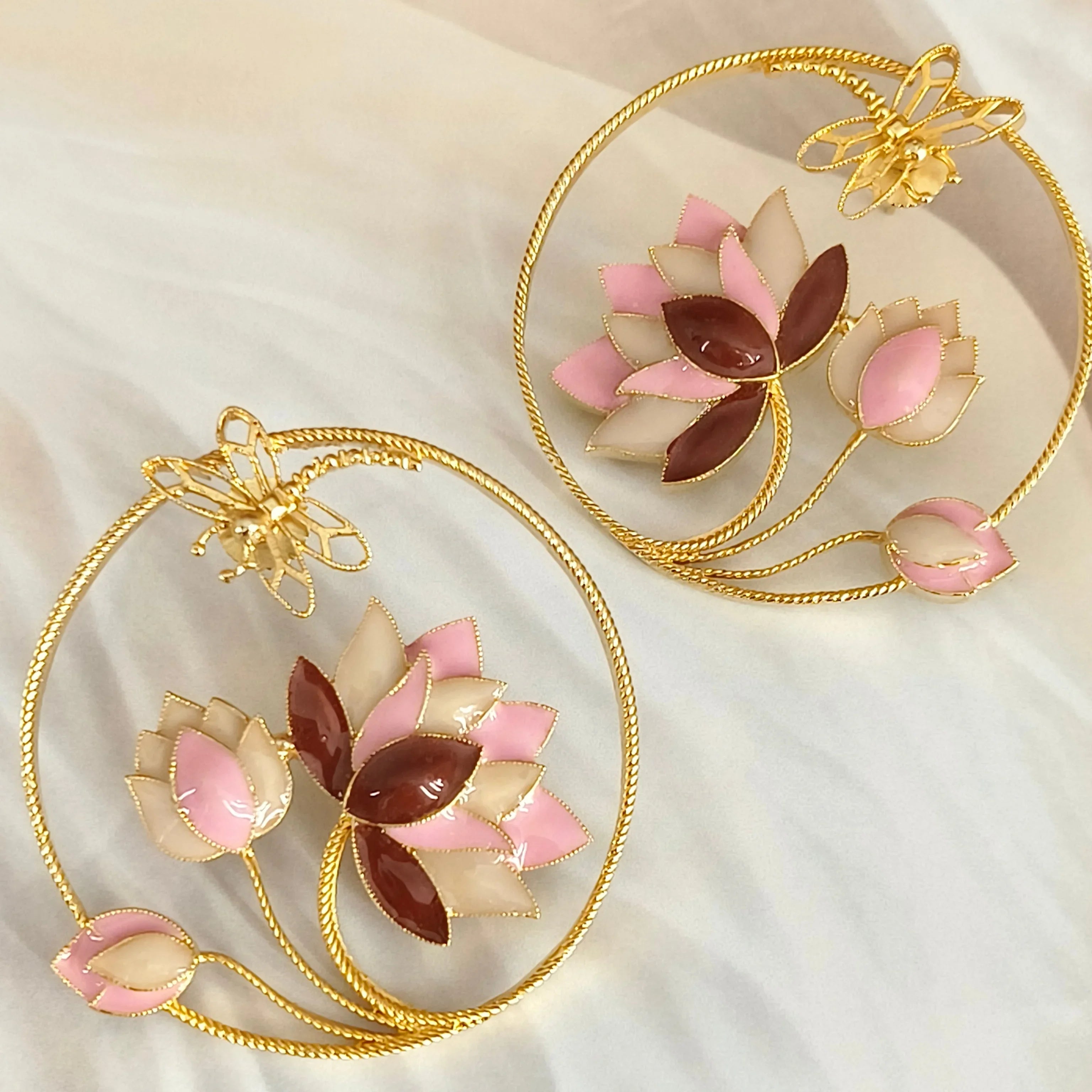 Ethereal Blume Enameled Earrings