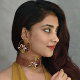 Artisinal Rustic Enameled Earrings