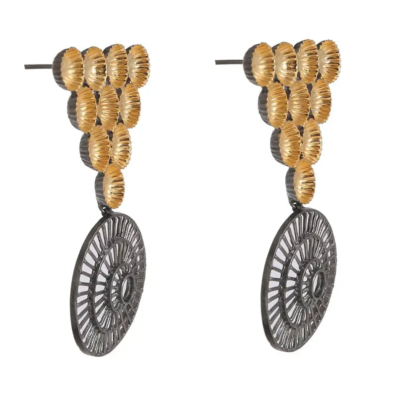 Multi Shaped Party Pop Gold Earrings