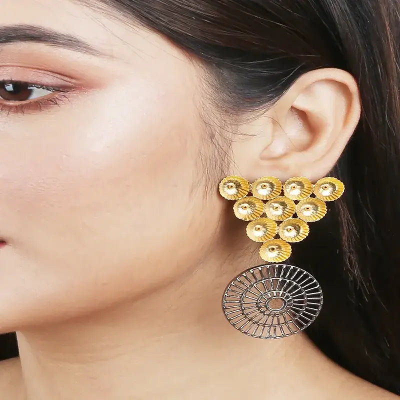 Multi Shaped Party Pop Gold Earrings