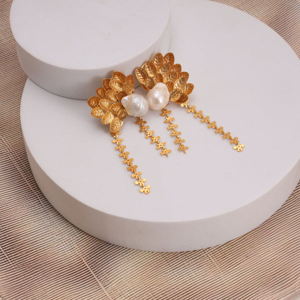 Baroque Beauty Gold Plated Earrings