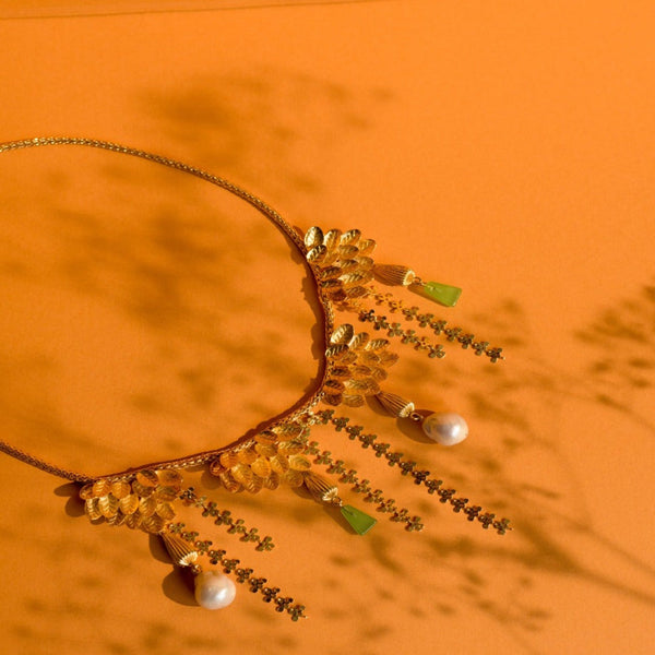 Forest Flower Gold  Neckpiece