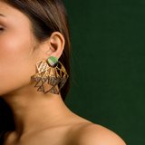 TITILATING TRIANGLES GOLDPLATED EARRINGS