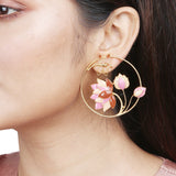 Ethereal Blume Enameled Earrings