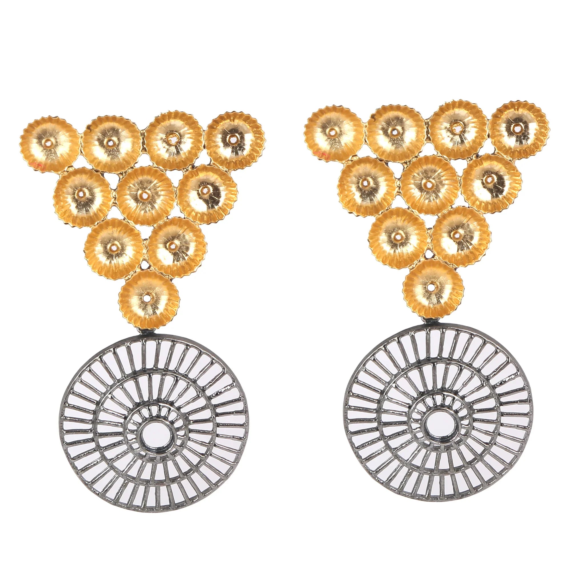 Multi Shaped Party Pop Gold Earrings
