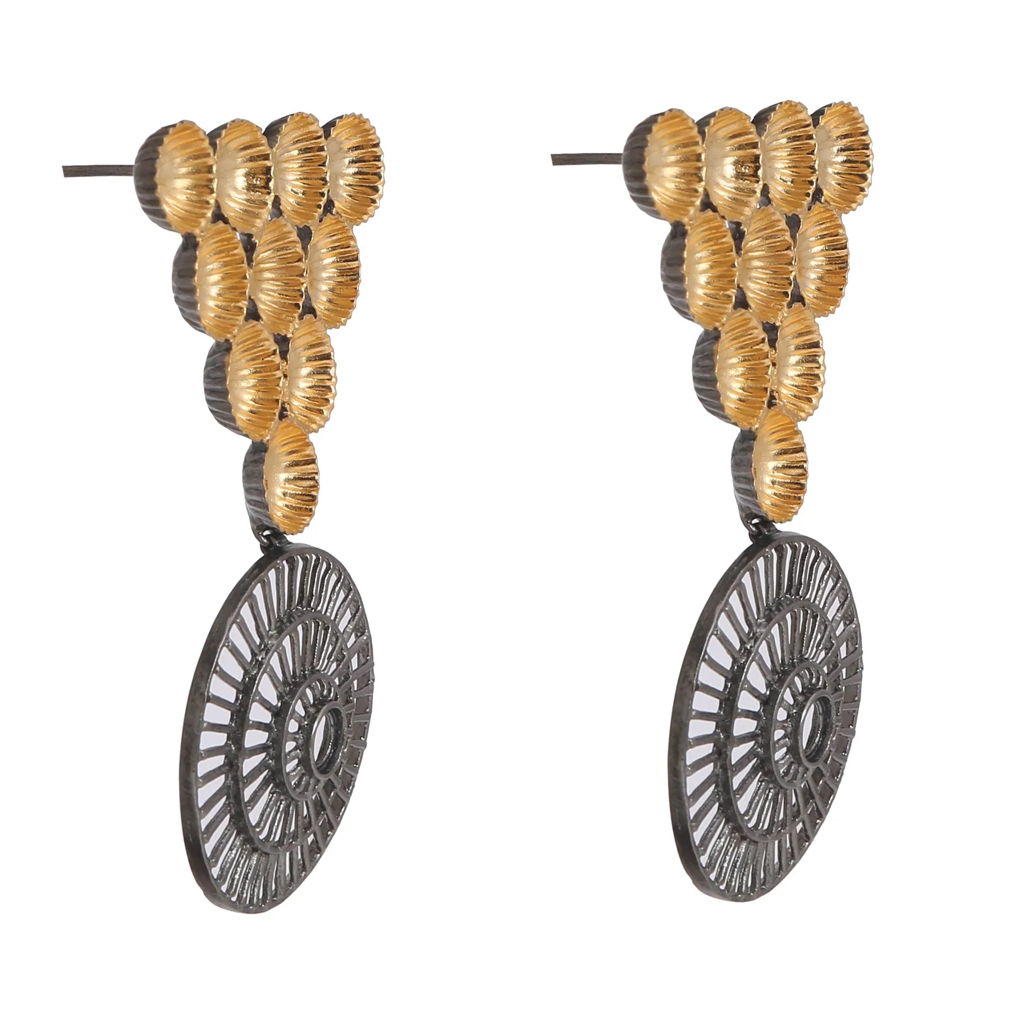 Multi Shaped Party Pop Gold Earrings