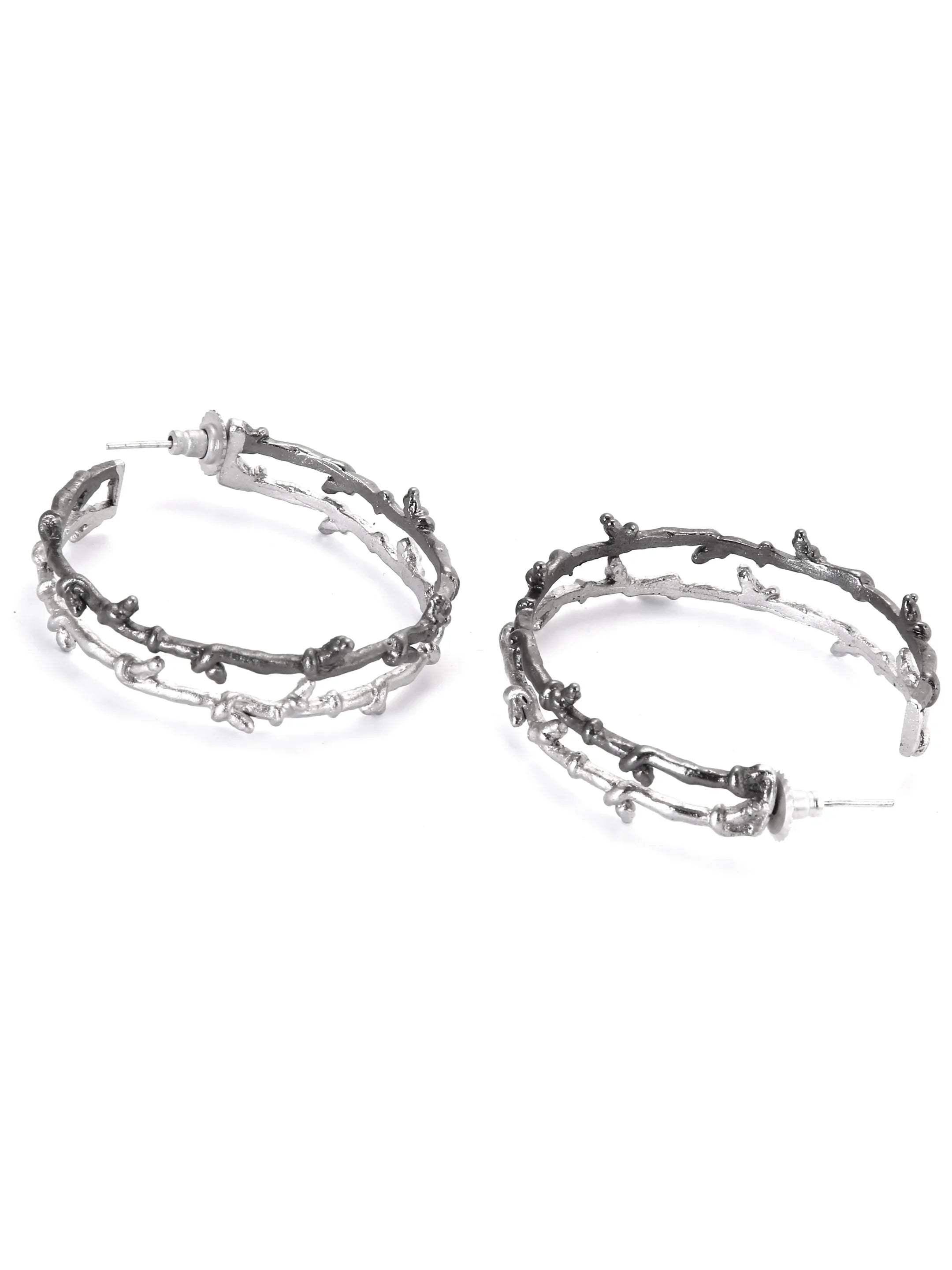 Adam And Eve Silver Earrings