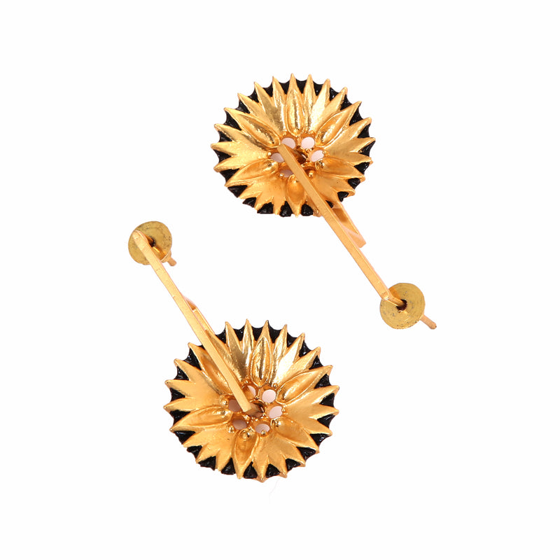 Beguiling Gold Plated Blossoms Earrings