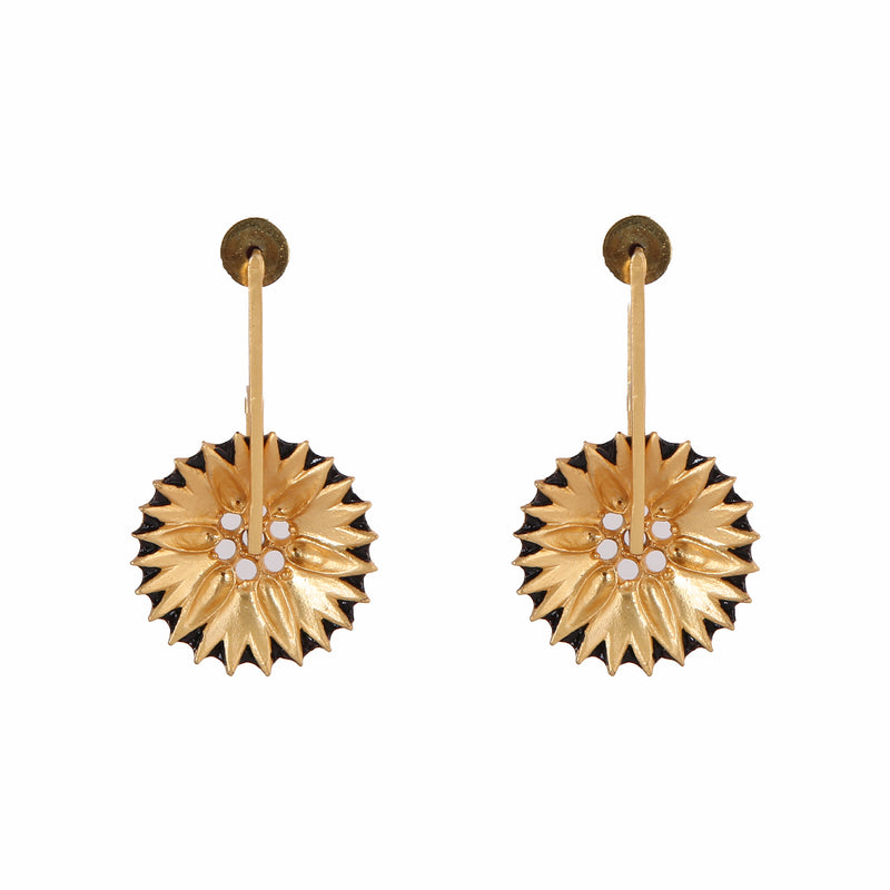 Beguiling Gold Plated Blossoms Earrings